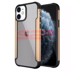 Husa TPU+PC Carbon Fiber Apple iPhone 11 Pro Max Gold - Img 2