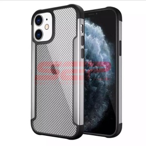 Husa TPU+PC Carbon Fiber Apple iPhone 12 Pro Max Silver - Img 2
