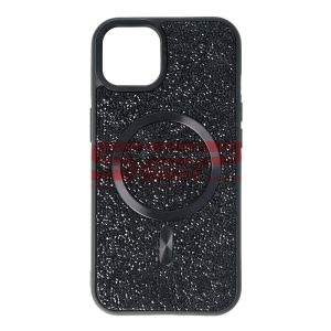 Husa TPU+PC Diamonds Magsafe Apple iPhone 14 Black - Img 1