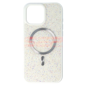 Husa TPU+PC Diamonds Magsafe Apple iPhone 16 Pro Max White