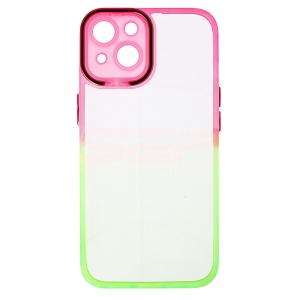 Husa TPU+PC Gradient Frame Apple iPhone 14 Pink-Green