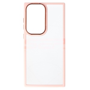 Husa TPU+PC Shell Clear Cover Samsung Galaxy S23 Ultra Pink - Img 2
