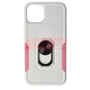 Husa TPU+PC Shockproof Ring Case Apple iPhone 13 Milky Pink - Img 3
