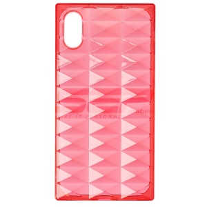 Husa TPU Square 3D Diamond Apple iPhone X / XS RED - Img 1