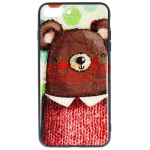 Husa UV Copy Glass Apple iPhone 8 Plus Bear - Img 1