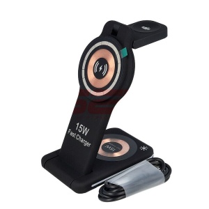 Incarcator retea wireless pliabil Fast Charge 5 in 1 15W H60 - Img 1