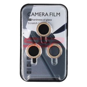 Protectie sticla camera foto Diamonds Metal Apple iPhone 13 Pro Max Gold