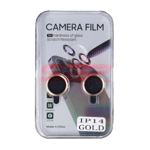 Protectie sticla Metal camera foto Apple iPhone 14 Gold