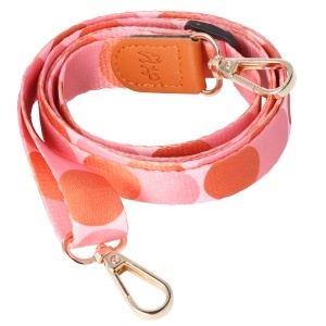 Snur textil dublu telefon mobil cu carabine Pink Polka - Img 2