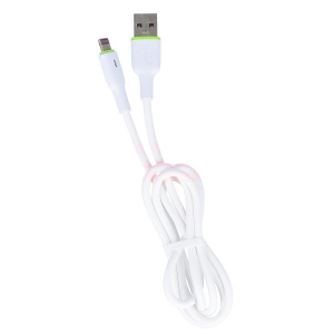 Cablu date soft silicone USB - Lightning TRANYOO Fast Charge T-X22 White - Img 2