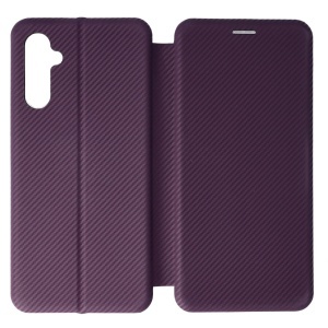 Husa FlipCover Round Carbon Samsung Galaxy A14 5G Plum