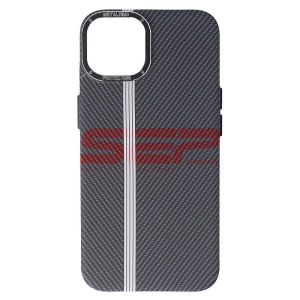 Husa PC MetalRing Carbon Apple iPhone 13 Graphite