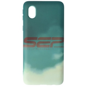 Husa silicon Watercolor Samsung Galaxy A01 Core Turquoise