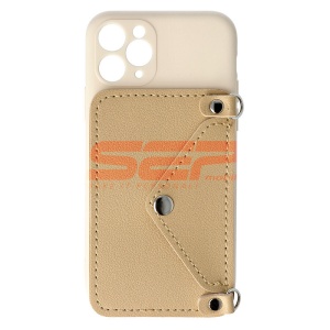 Husa TPU Crossbody Wallet Apple iPhone 11 Pro BEIGE - Img 2