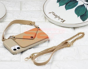 Husa TPU Crossbody Wallet Apple iPhone XS BEIGE - Img 2