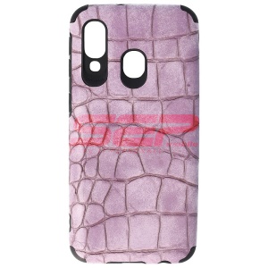 Husa TPU Leather Crocodile Samsung Galaxy A40 Lavender - Img 1