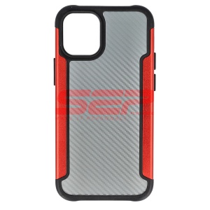 Husa TPU+PC Carbon Fiber Apple iPhone 12 mini Red - Img 1