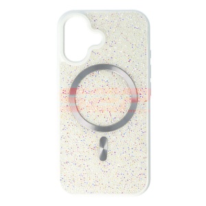 Husa TPU+PC Diamonds Magsafe Apple iPhone 16 White - Img 1