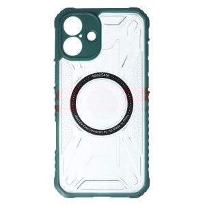 Husa TPU+PC Geometric Apple iPhone 16 Plus Green - Img 2