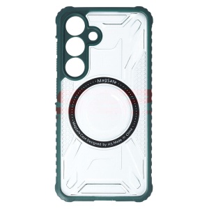 Husa TPU+PC Geometric Samsung Galaxy S25 Green - Img 2