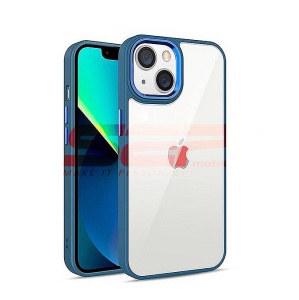 Husa TPU+PC Shell Clear Cover Apple iPhone 14 Pro Blue - Img 1