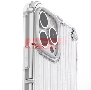Husa TPU+PC Stripes Apple iPhone 11 Clear - Img 2