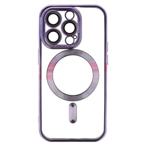 Husa TPU Plating Frame Magnetic Magsafe Apple iPhone 14 Pro Deep Purple - Img 1