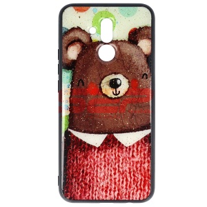 Husa UV Copy Glass Huawei Mate 20 Lite Bear - Img 1