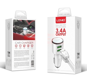 Incarcator auto Dual USB LDNIO 3.4A DL-C29 - Img 1