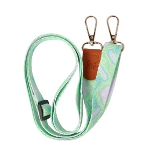 Snur textil dublu telefon mobil cu carabine Neon Tide