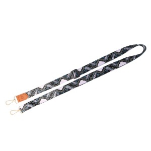Snur textil dublu telefon mobil cu carabine Ocean Flow - Img 3