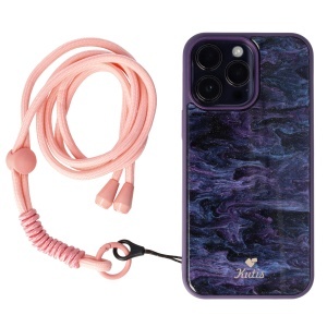 Snur textil pentru telefon mobil Pink - Img 2