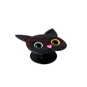 Stand suport adeziv telefon mobil Cartoon CAT BLACK - Img 3
