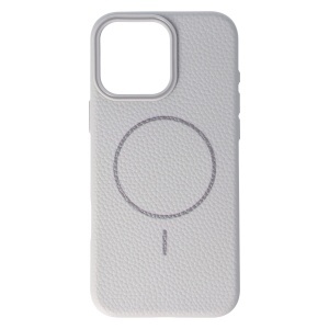 Toc Luxury Leather Magsafe Apple iPhone 16 Pro Max Grey