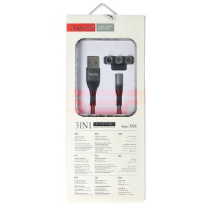 Cablu date Magnetic 3 in 1 USB - Lightning, Type-C, micro-USB 18W TRANYOO T-XS4 - Img 2