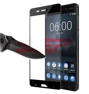 Geam protectie display sticla 5D FULL GLUE Nokia 3 BLACK - Img 2