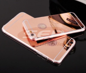 Husa Jelly Case Mirror Samsung Galaxy S6 Edge Plus ROSE GOLD