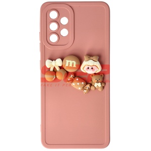 Husa silicon 3D Cartoon Samsung Galaxy A32 4G Pink Candy