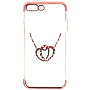 Husa TPU Diamonds Apple iPhone 8 Plus HEARTS
