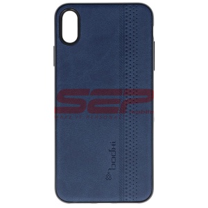 Husa TPU Leather bodhi. Apple iPhone XS Max Dark Blue - Img 4