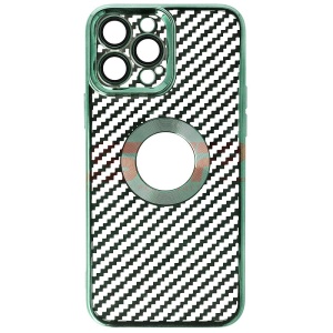 Husa TPU Luxury Carbon Fiber Apple iPhone 13 Pro Max Green