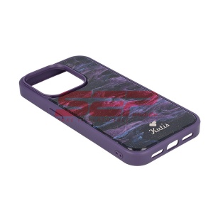 Husa TPU Natural Marble Apple iPhone 14 Pro Max Purple - Img 2