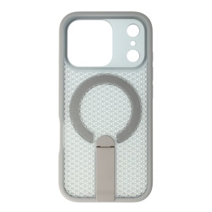 Husa TPU+PC 3D Grid Apple iPhone 17 Pro Titanium Grey