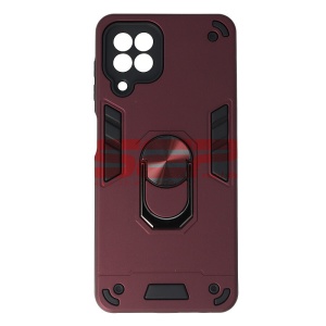 Husa TPU+PC Armor Ring Case Samsung Galaxy A22 4G Wine