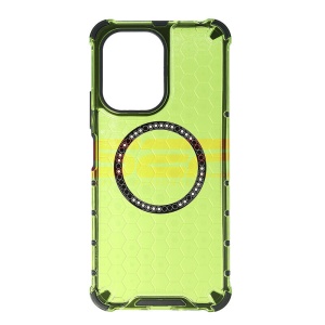 Husa TPU+PC Honeycomb Magsafe Xiaomi Redmi 13C 4G Green - Img 1