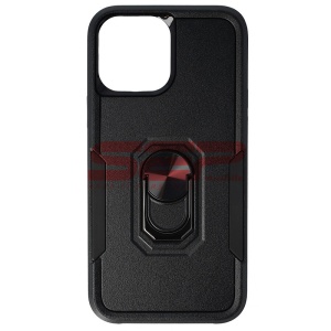 Husa TPU+PC Shockproof Ring Case Apple iPhone 13 Pro Max Black