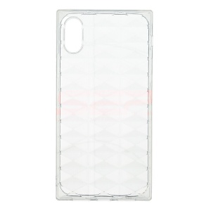 Husa TPU Square 3D Diamond Apple iPhone X / XS CLEAR - Img 1