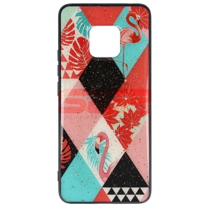 Husa UV Copy Glass Huawei Mate 20 Pro Flamingo