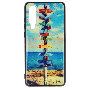 Husa UV Copy Glass Huawei P30 Travel Signs - Img 1