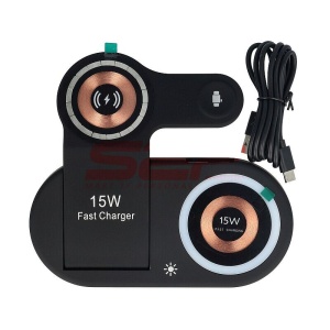 Incarcator retea wireless Fast Charge 4 in 1 15W H50 - Img 3